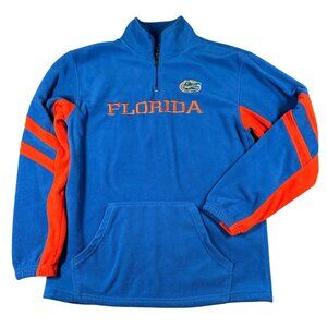 Florida Gators Medium Pro Edge Blue Pullover 1/4 Zip Fleece Kangaroo Pocket Soft